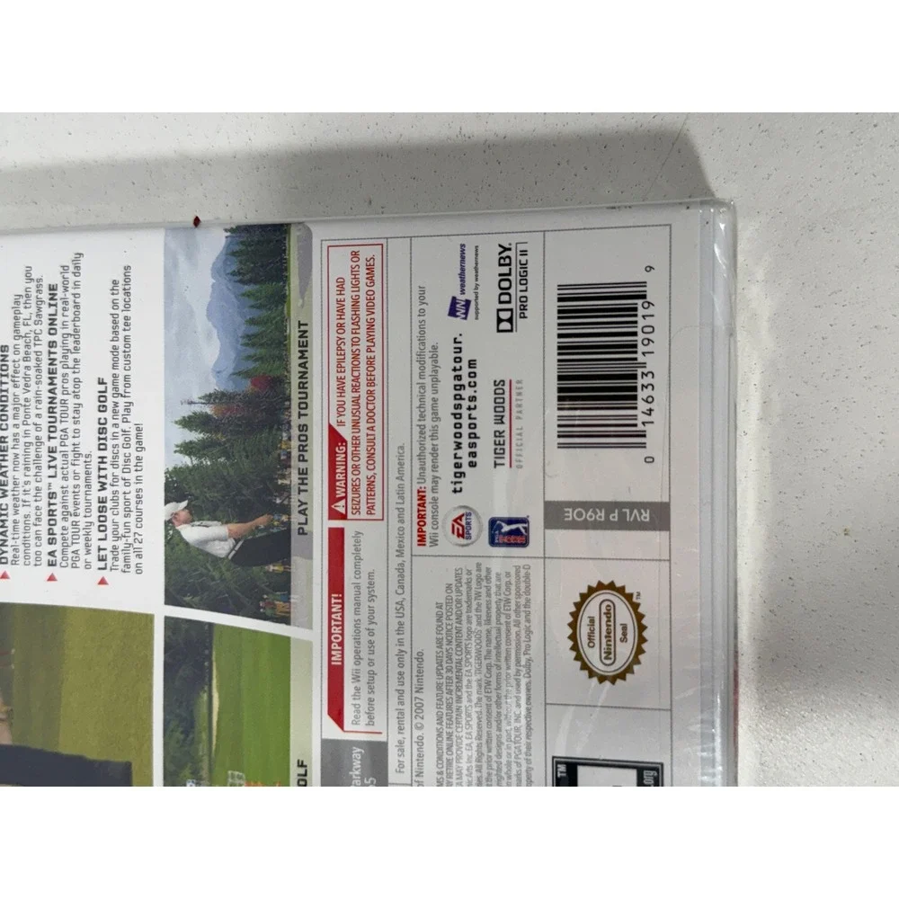 Tiger Woods PGA Tour‎ 10 Nintendo Wii New Sealed EA Sports Golf Game RVL P R90E